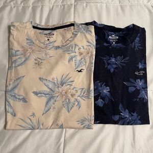 2 Hollister Curved Hem Short Sleeve T-shirts - Size Medium